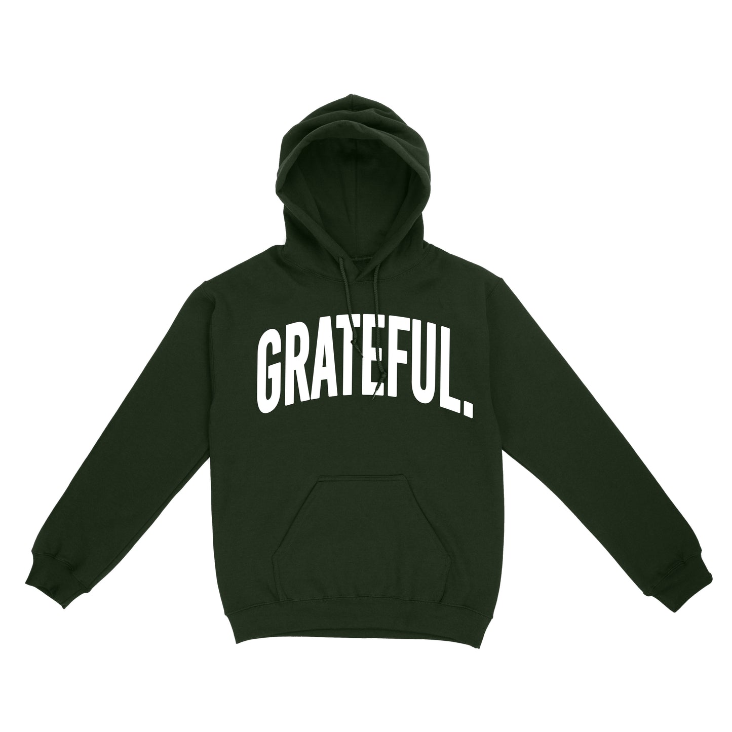 OVERSIZED GRATEFUL HOODIE - FOREST GREEN