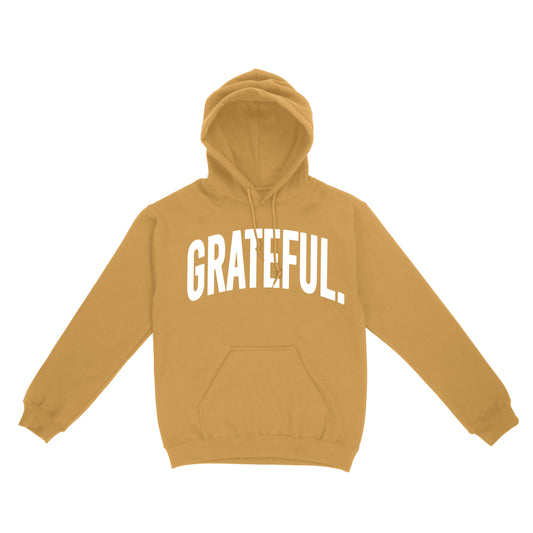 OVERSIZED GRATEFUL HOODIE - MUSTARD