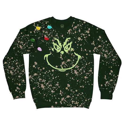 MERRY GRINCHMAS FESTIVE SWEATSHIRT - FOREST GREEN