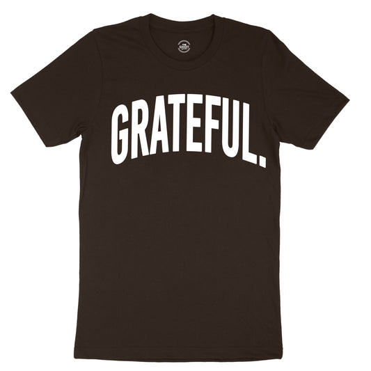 OVERSIZED GRATEFUL TEE - BROWN