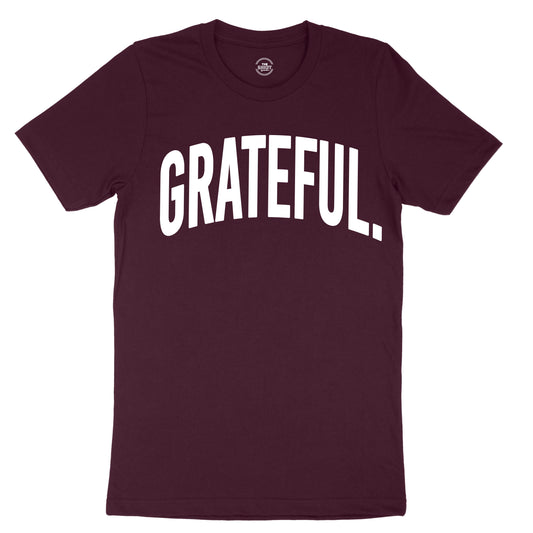 OVERSIZED GRATEFUL TEE - MAROON