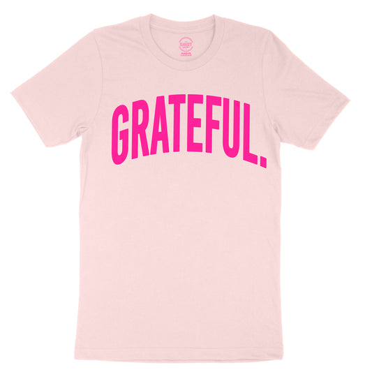 OVERSIZED GRATEFUL TEE - PINK