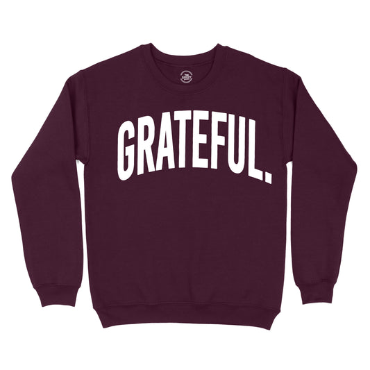 OVERSIZED GRATEFUL SWEATSHIRT - MAROON