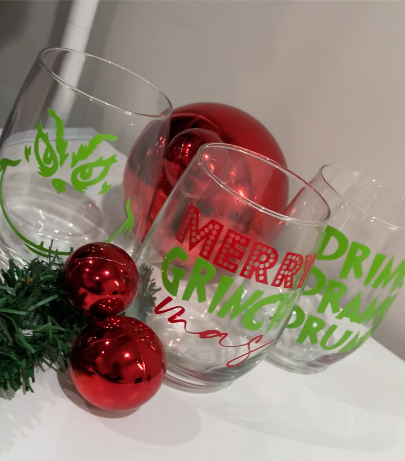 MERRY GRINCHMAS WINE GLASS BUNDLE